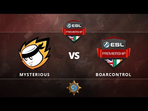 [Hearthstone] Mysterious vs Boarcontrol - Winners Bracket QF - ESL Premiership Autumn Finals