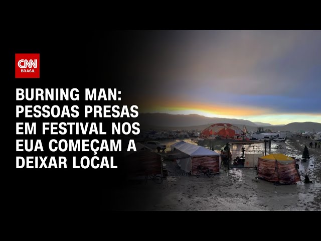 Burning Man: pessoas presas em festival nos EUA come&ccedil;am a deixar local | CNN PRIME TIME