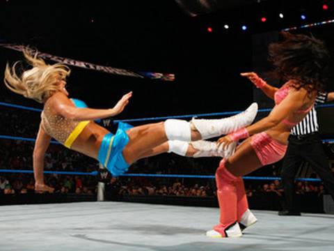 WWE Superstars: Kelly Kelly & Tiffany vs. Layla & McCool
