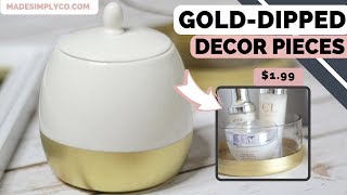 DIY Gold Dipped Home Decor | Easy $2 Thrift Store Flips!