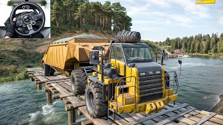 Ultimate Heavy Cargo Load Haul With CATERPILLAR-770G Dump Truck | SnowRunner | Logitech G29 Gameplay