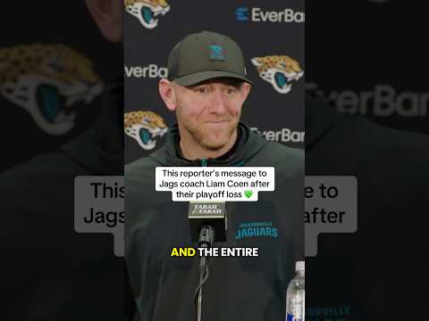 This reporter’s message to Jags coach after their playoff loss 🙌 (via @jaguars)