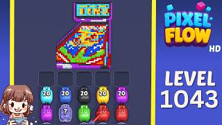 Pixel Flow Level 1043 Solution Walkthrough