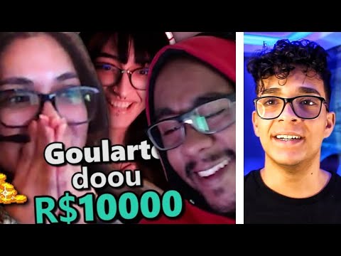 DENI REAGINDO A Eu doei R$10,000 para streamers pequenos - Goularte