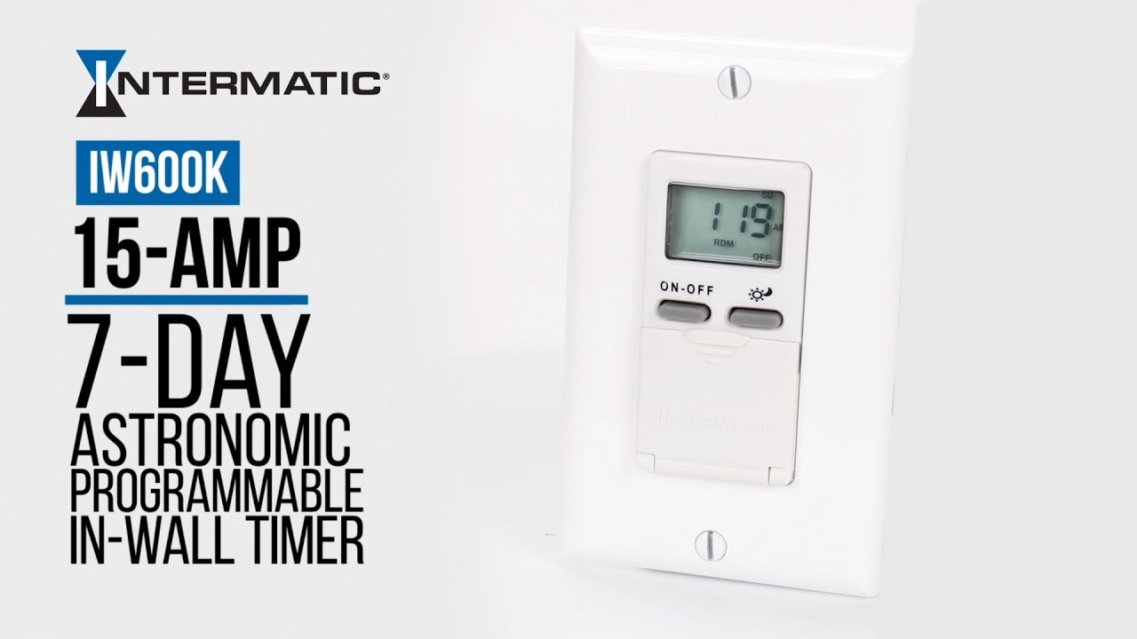 Do More with the IW600K 15-Amp 7-Day Astronomic In-Wall Timer from Intermatic