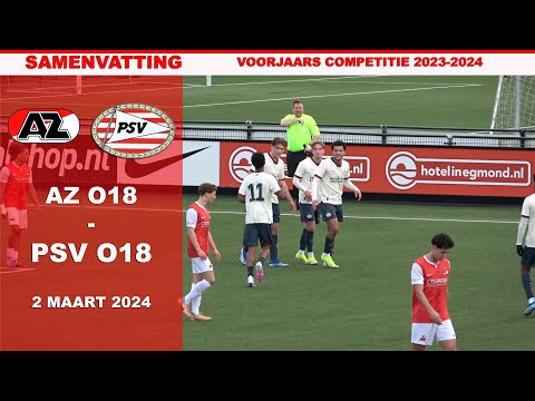 Samenvatting AZ O18 - PSV O18 zaterdag 2 maart 2024