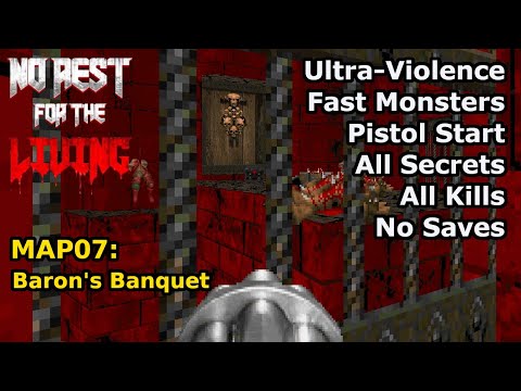 Doom II: No Rest for the Living - MAP07: Baron's Banquet (Fast Ultra-Violence 100%)