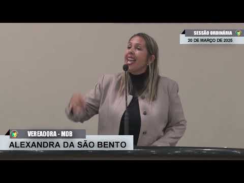 CMBTE - USO DE TRIBUNA PELA VEREADORA ALEXANDRA DA SÃO BENTO - MDB