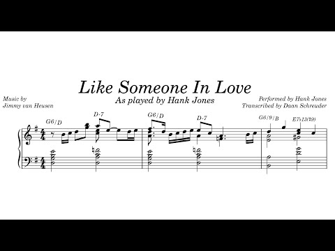 Hank Jones Plays Like Someone In Love | Piano Transcription