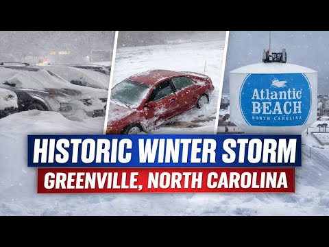 Historic Winter Storm Hits Greenville, North Carolina