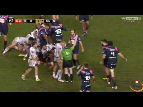Last minute of Stade Francais - Toulose and that doubtful decision from the referee