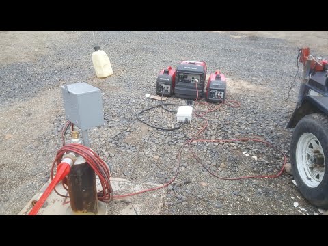 Running a well pump on parallel honda generators