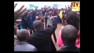 Scores of Christians welcome Bishop Kiganda back