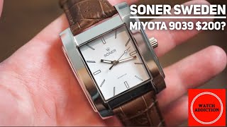 SÖNER Momentum Art Deco rectangular dress watch review by Watch Addiction