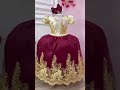 Vestido Infantil Marfim C/ Marsala e Pérolas Renda Realeza