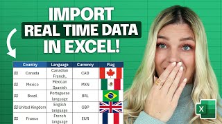 Pull Real-Time Data into Excel using Data Types (in 2 minutes)
