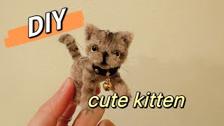 How to make a cute cat out of pipe cleaners#easycraft #diy #diytutorial #pipecleaners