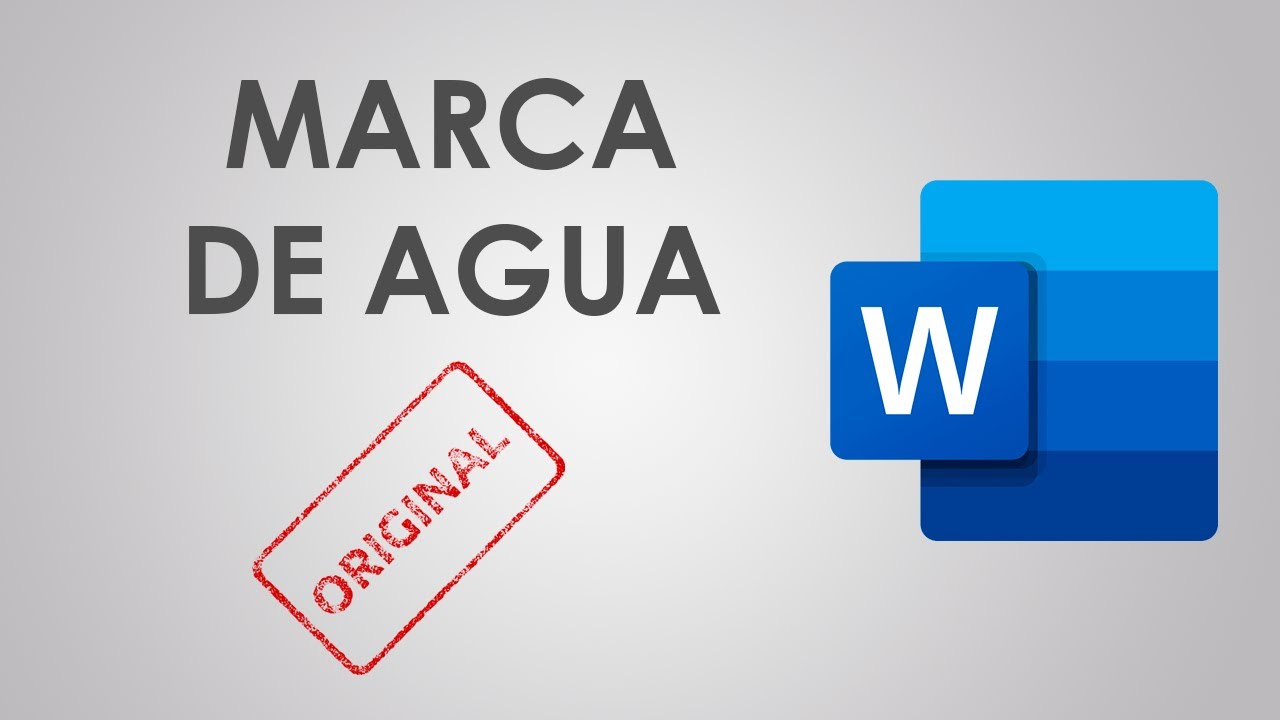 Cómo poner MARCA DE AGUA en Word