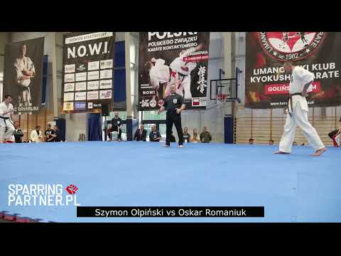 Szymon Olpiński vs Oskar Romaniuk -90kg Mistrzostwa Polski Polskiego Związku Karate Kontakowe