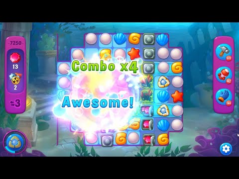 Fishdom 7250 Super Hard Level - 10 moves - NO BooSTERS