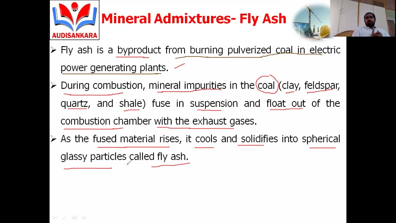 Engineering Mechanics | Concrete Technology Mineral Admixtures Fly Ash by Prof. G. Sudheer