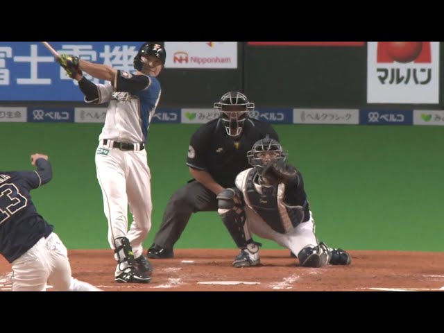 【2回裏】ファイターズ・西川が決めた!! 先制の走者一掃のタイムリー3ベース!! 2019/9/6 F-B