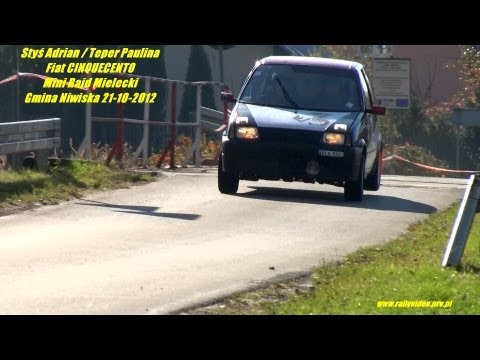Styś Adrian / Sławomir Leja - Fiat CINQUECENTO - Mini Rajd Mielecki - Gmina Niwiska 21-10-2012