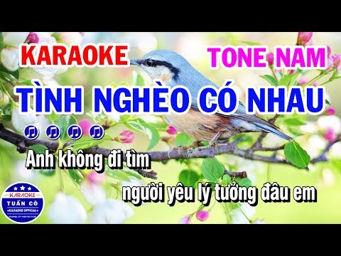 Karaoke Tình Nghèo Có Nhau | Nhạc Sống Beat Nam | Karaoke Tuấn Cò