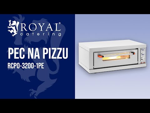 video - B-zboží Pec na pizzu - 1 komora - 3200 W - Ø 40 cm - šamot - Royal Catering