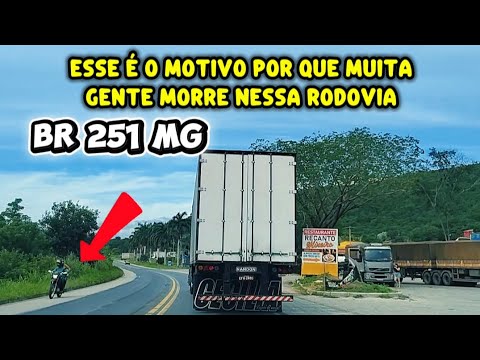 Muita imprudência na BR 251 em Minas Gerais 