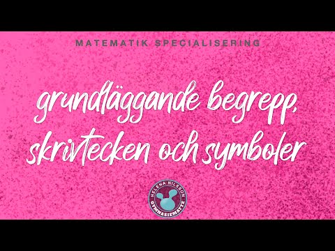 1 1 grundläggande begrepp, skrivtecken och symboler