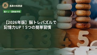【2026年版】脳トレパズルで記憶力UP！5つの簡単習慣