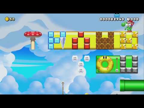 大空を駆け抜ける爽快ダッシュ半自動! !   Hold Y + → by Gσld´◆いか - Super Mario Maker 2 - No Commentary 1by