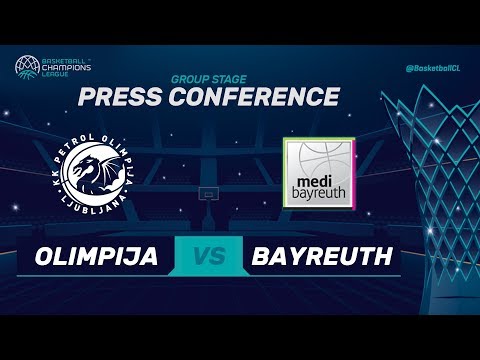 Petrol Olimpija v medi Bayreuth - Press Conference - Basketball Champions League
