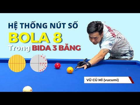 Hệ thống nút số BOLA 8 trong BIDA 3 BĂNG - VŨ CỦ MÌ