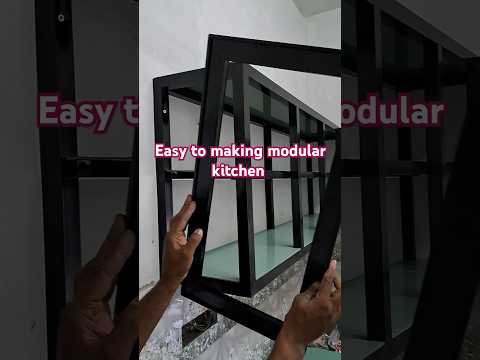 easy to making modular kitchen #trending #diy #carpentry #shorts #aluminium #modularkitchen #kitchen