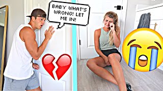 CRYING WITH THE DOOR LOCKED! *PRANK*