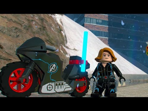 LEGO Marvel Super Heroes 2 Black Widows Motorbike Unlock Details + Free Roam Gameplay