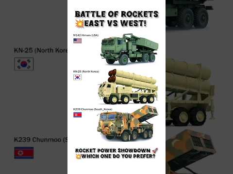 HIMARS vs KN-25 vs K239 Chunmoo | Rocket Artillery Power Comparison 🔥 #shorts