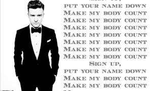 Justin Timberlake - Body Count ( Lyrics On Screen ) 2013 ( The 20 / 20 Experience )