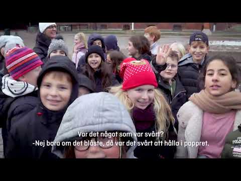 Albanoskolan Landskrona. Fjärdeklassarna genomför en flashmob i november 2022.