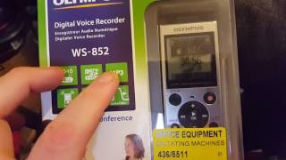 Olympus Digital Voice Recorder. WS-852. EVP. Ghost recorder!