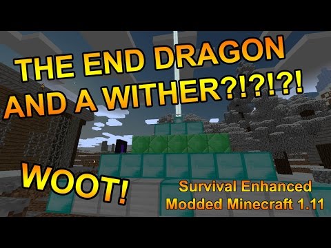 THE END DRAGON IN MODDED! also mobless mob drops... - Survival Enhanced Modded Minecraft 1.11 (6)