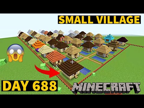 I build Small Village in Minecraft Creative mode 2023 Day 688