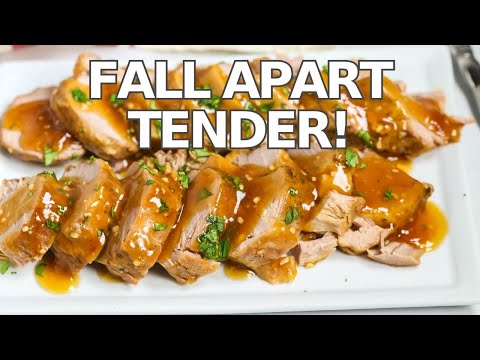 Easy Slow Cooker Recipe | Garlic Crock Pot Pork Tenderloin