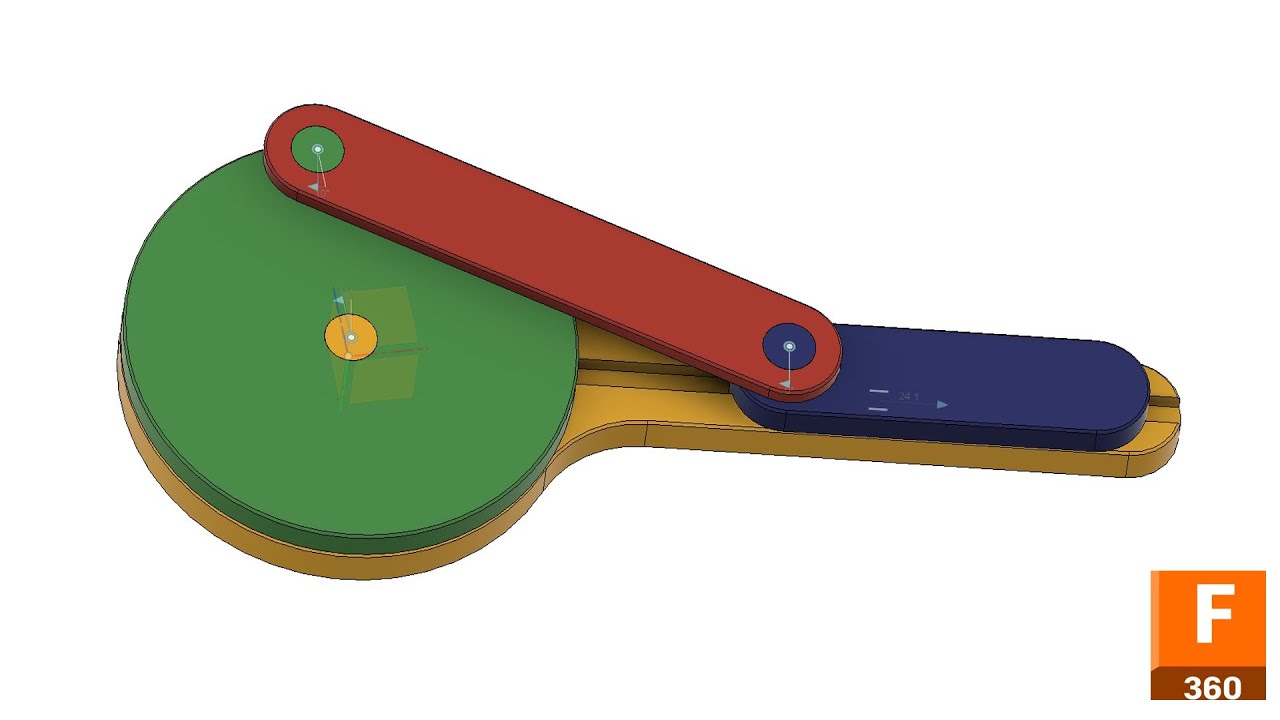 Fusion 360 tutorial: Diseño, ensamblaje y animación del mecanismo manivela-biela