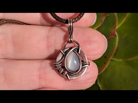 Cabochon Copper Washer Mini Pendant Wire Wrapping Tutorial