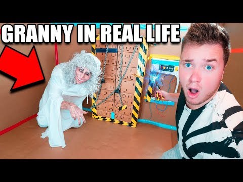 GRANNY HORROR GAME IN REAL LIFE!! ESCAPE THE BOX FORT CHALLENGE Video