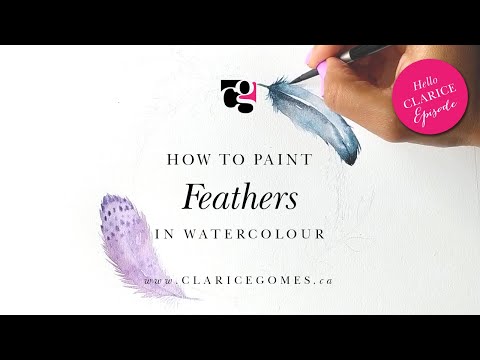 How to Paint Feathers in Watercolour - Hello Clarice Tutorials