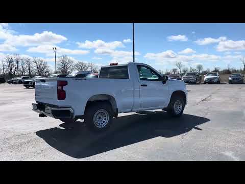 2026 Chevrolet Silverado 1500 Regular Cab Standard Box 4-Wheel Drive Work Truck in White for sale at Lally Chevrolet Ltd. in Tilbury, ON